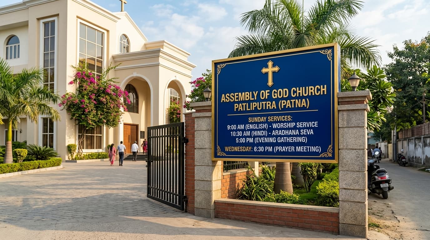 Assembly of God Church Patliputra Name Board
